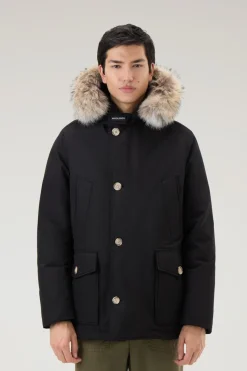Parka>Woolrich Arctic Anorak In Ramar Cloth Con Pelliccia Removibile Black