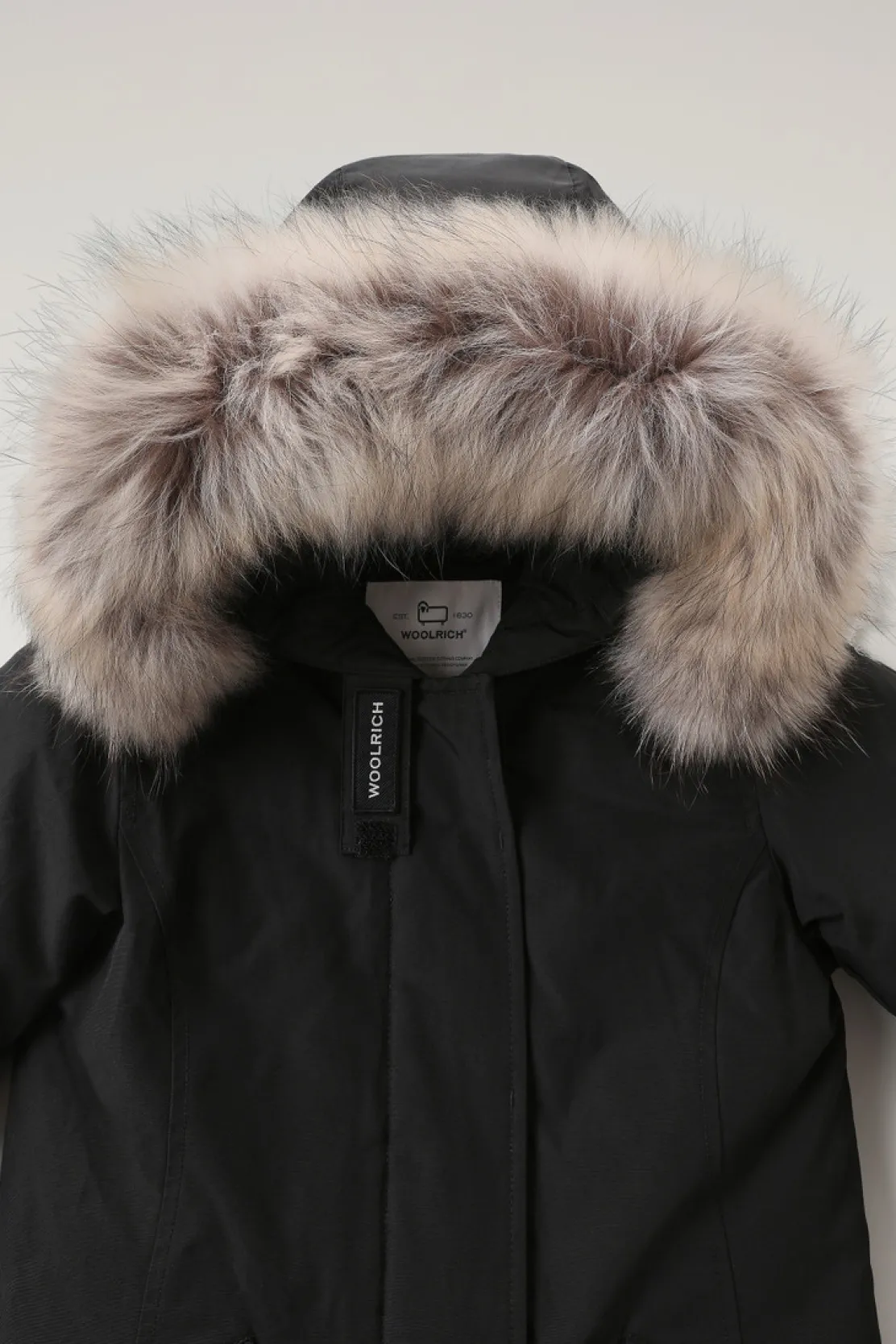 Parka>Woolrich Arctic Parka Da Bambina Con Pelliccia Removibile Black