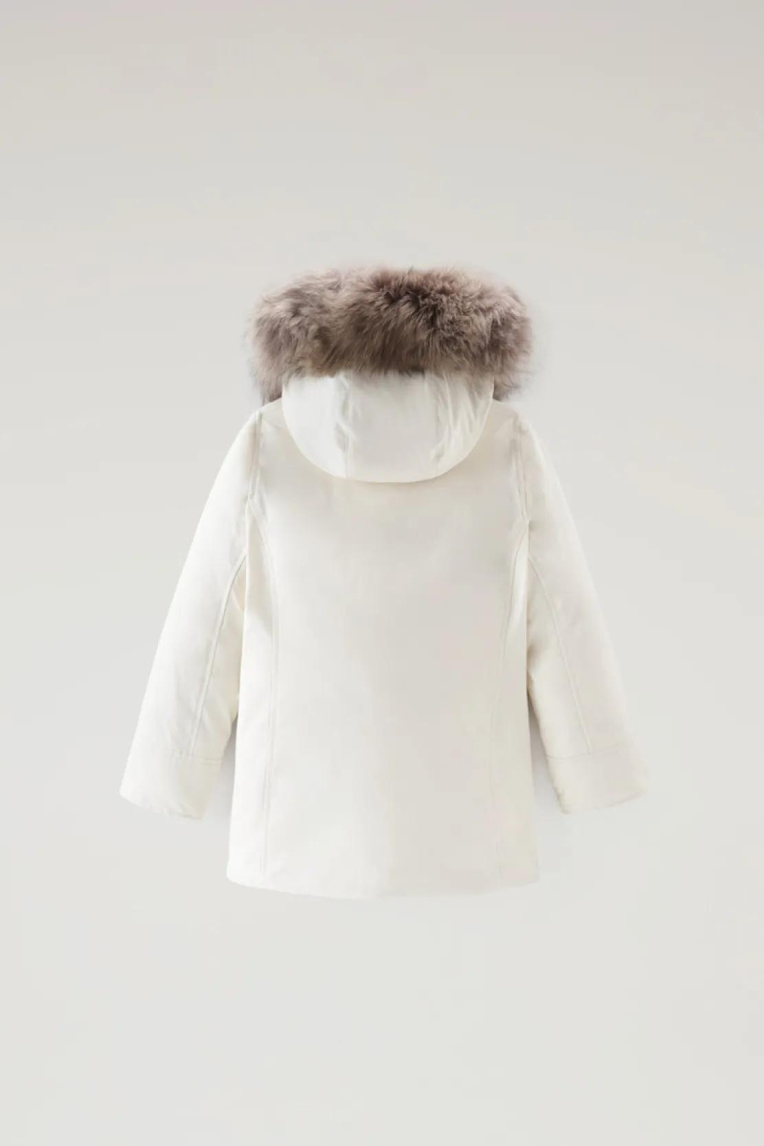 Parka>Woolrich Arctic Parka Da Bambina Con Pelliccia Removibile Milky Cream
