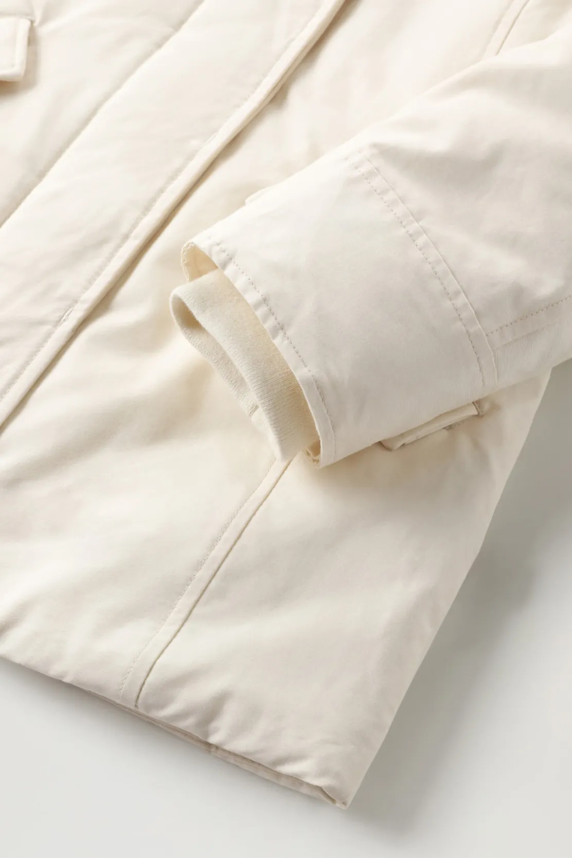 Parka>Woolrich Arctic Parka Da Bambina Con Pelliccia Removibile Milky Cream