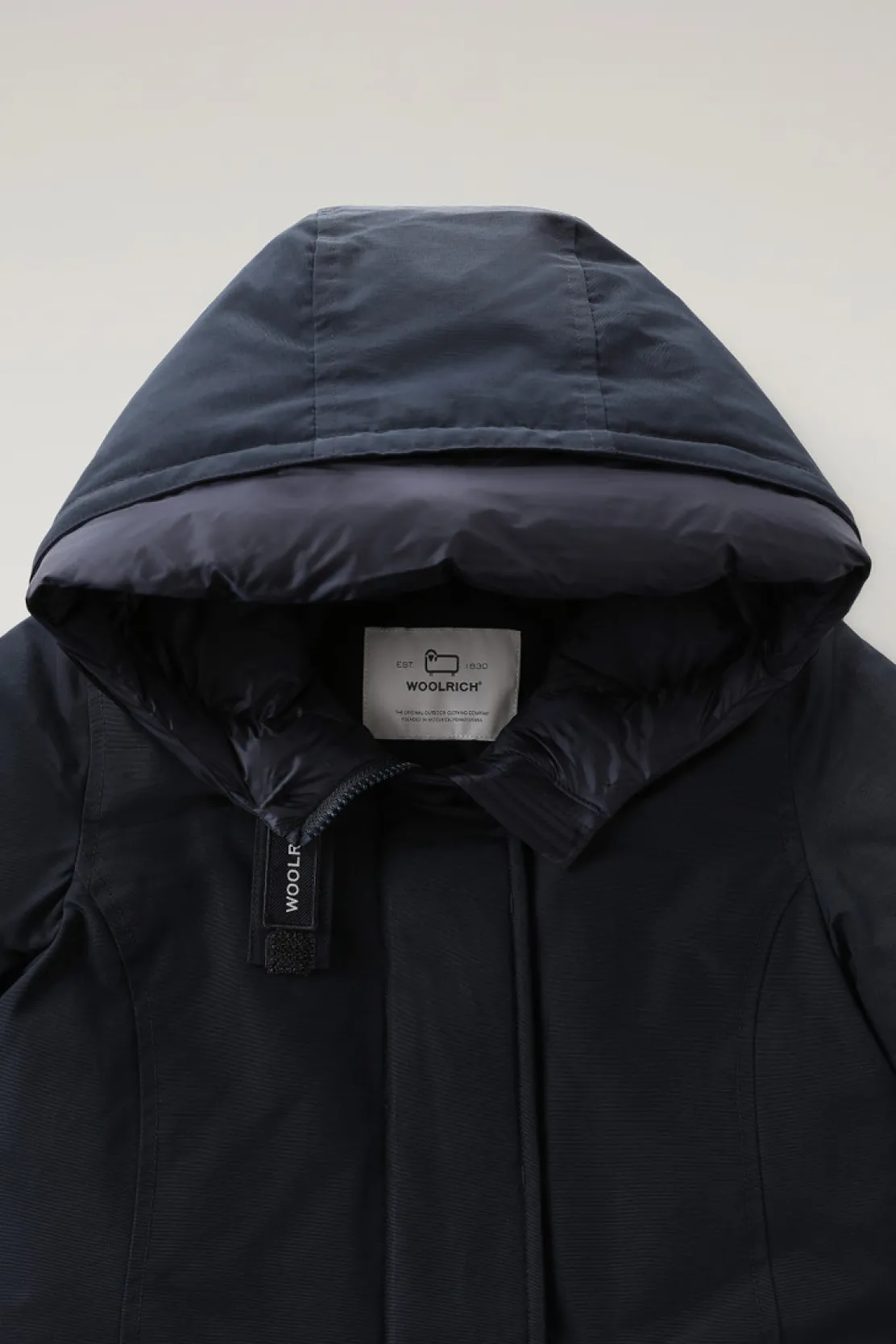 Parka>Woolrich Arctic Parka Da Bambina In Ramar Cloth Melton Blue