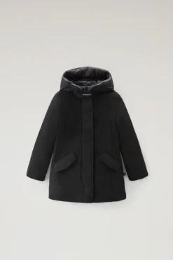 Parka>Woolrich Arctic Parka Da Bambina In Ramar Cloth Black
