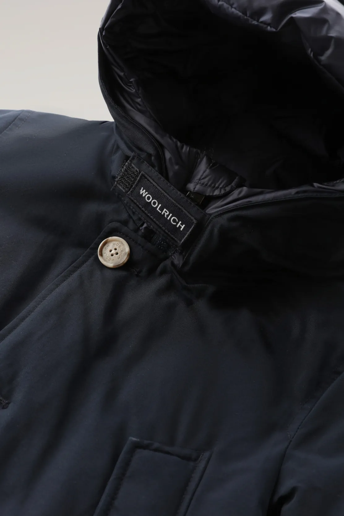 Parka>Woolrich Arctic Parka Da Bambino In Ramar Cloth Melton Blue