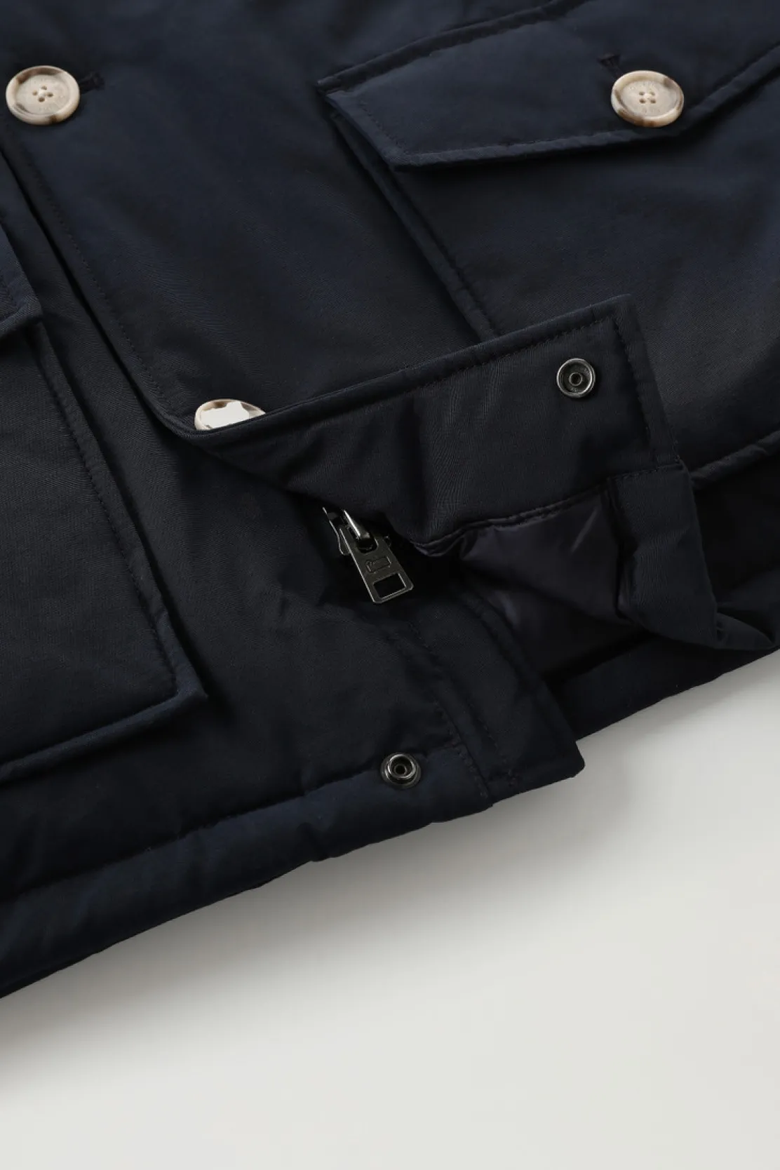Parka>Woolrich Arctic Parka Da Bambino In Ramar Cloth Melton Blue