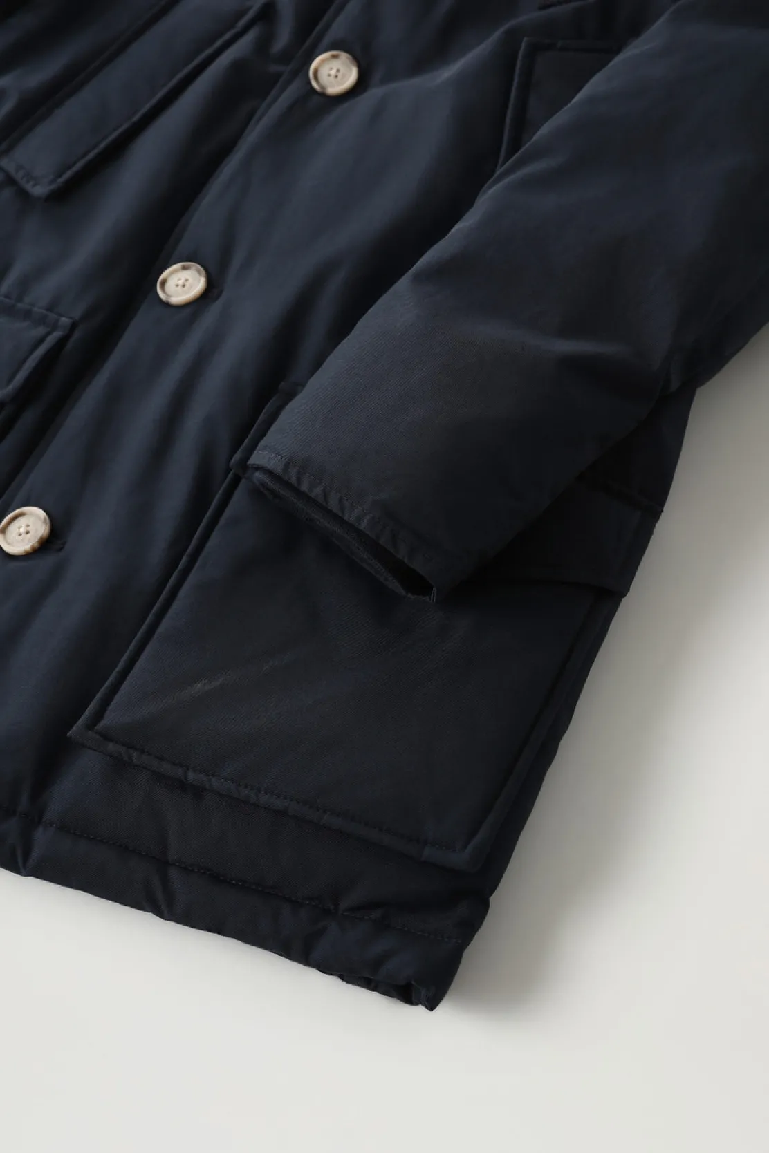 Parka>Woolrich Arctic Parka Da Bambino In Ramar Cloth Melton Blue