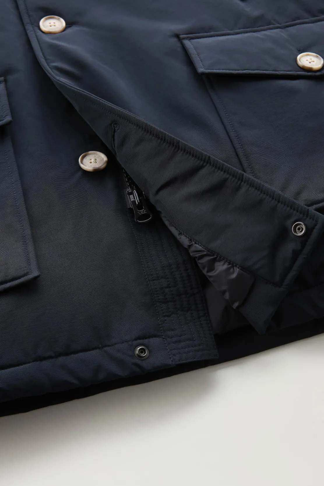 Parka>Woolrich Arctic Parka In Ramar Cloth Melton Blue