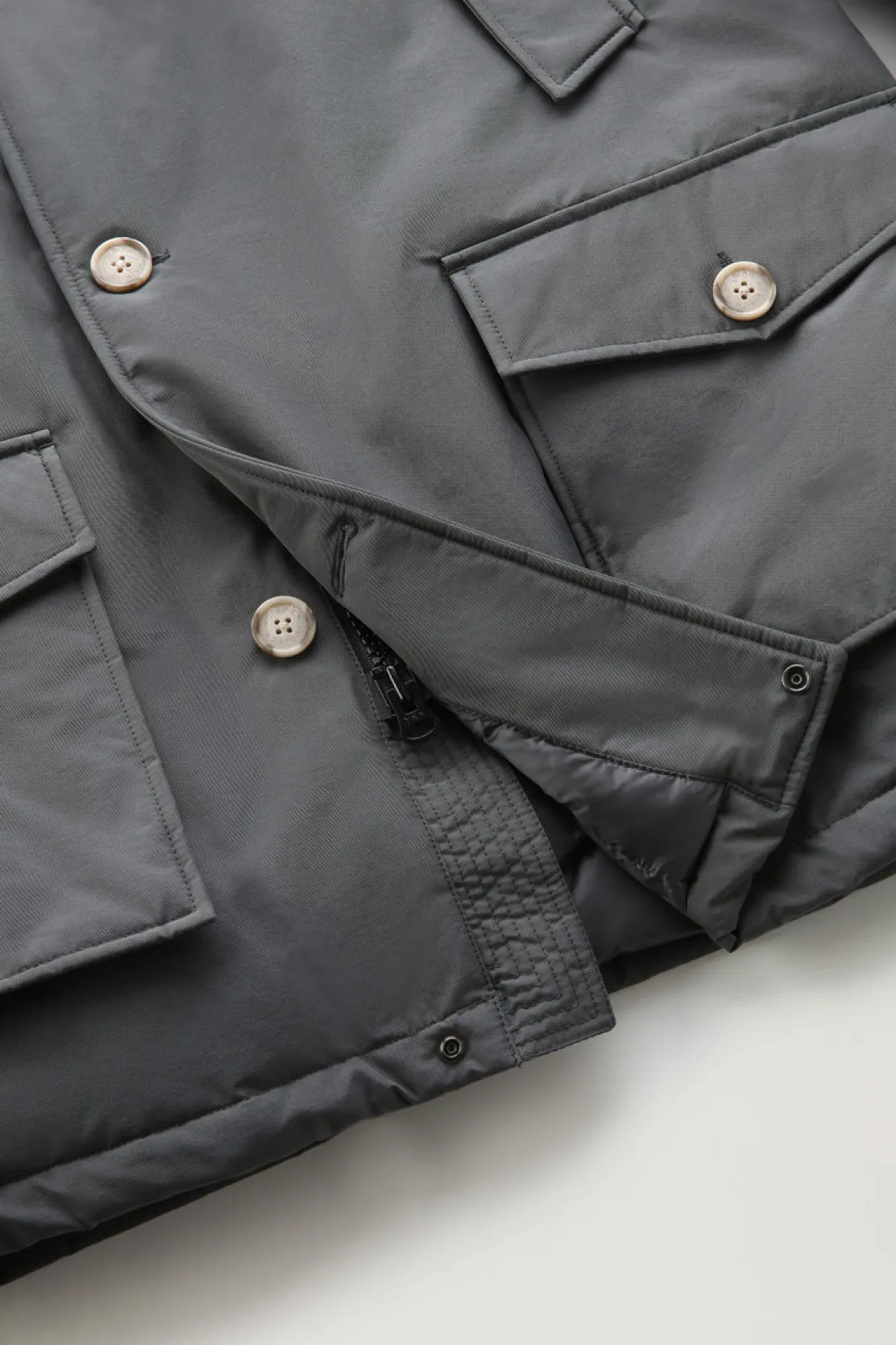 Parka>Woolrich Arctic Parka In Ramar Cloth Grey Shadow