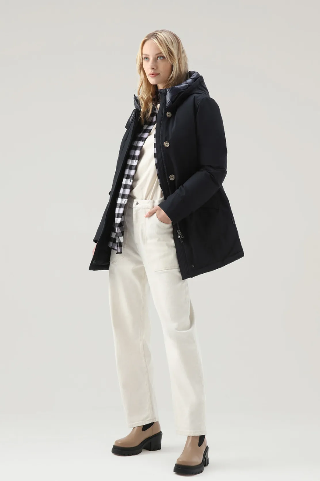 Parka>Woolrich Arctic Parka In Ramar Cloth Dark Navy