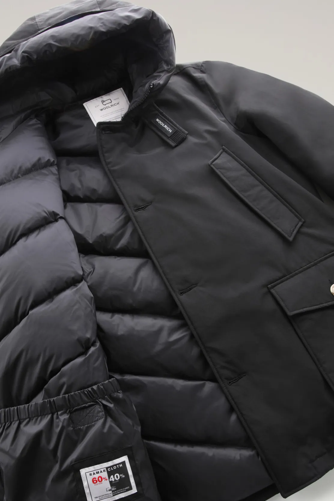 Parka>Woolrich Arctic Parka In Ramar Cloth Black