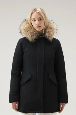 Parka>Woolrich Arctic Parka In Ramar Cloth Con Pelliccia Removibile Dark Navy
