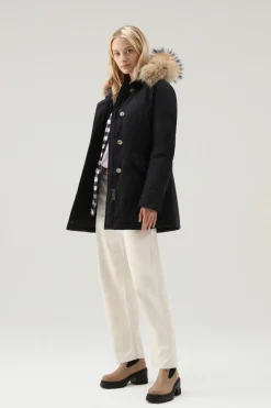Parka>Woolrich Arctic Parka In Ramar Cloth Con Pelliccia Removibile Dark Navy