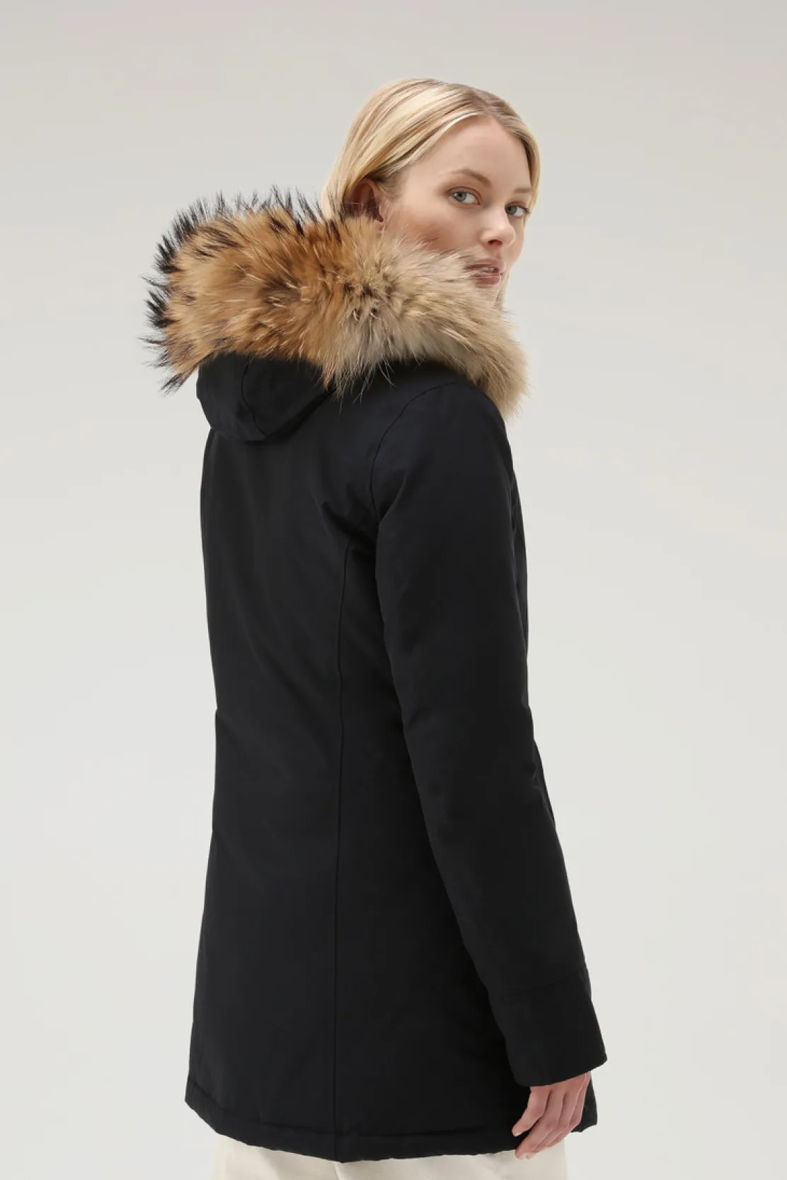 Parka>Woolrich Arctic Parka In Ramar Cloth Con Pelliccia Removibile Dark Navy