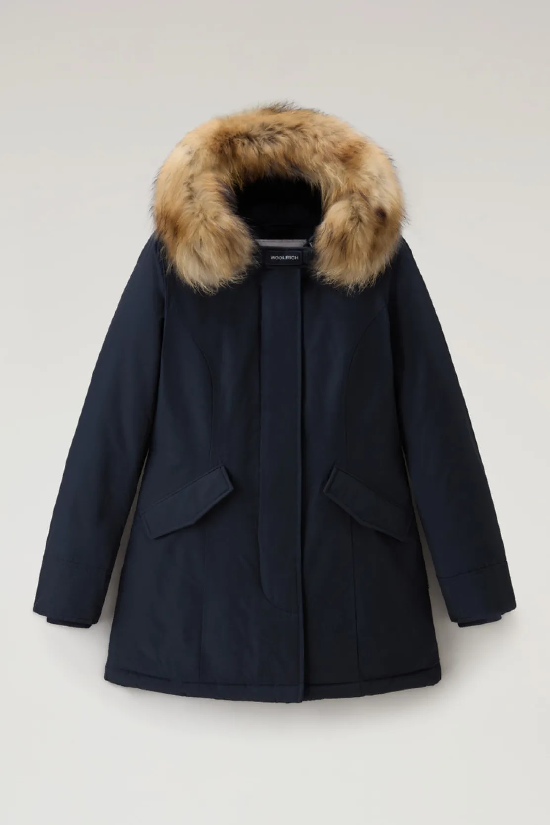 Parka>Woolrich Arctic Parka In Ramar Cloth Con Pelliccia Removibile Dark Navy