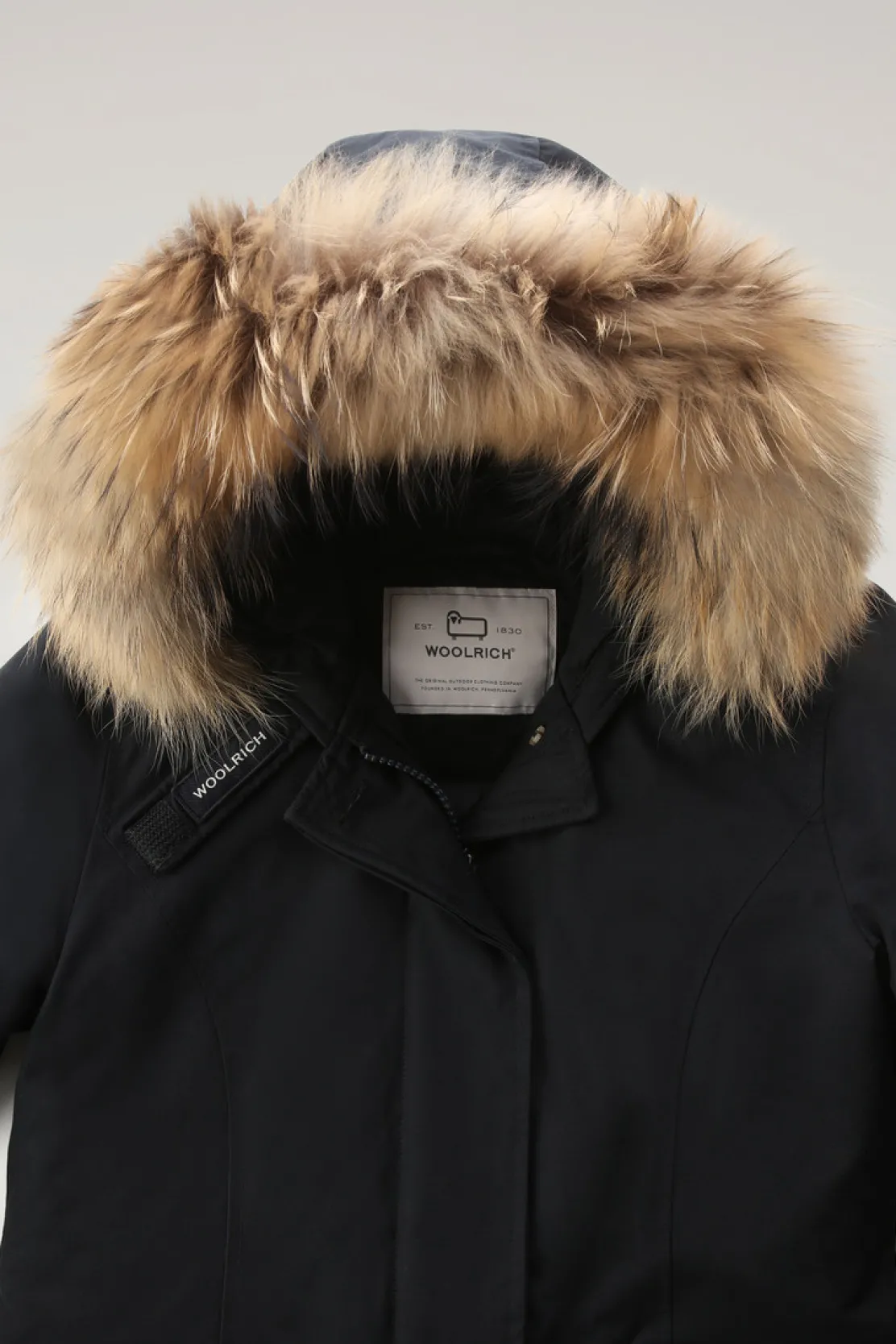 Parka>Woolrich Arctic Parka In Ramar Cloth Con Pelliccia Removibile Dark Navy