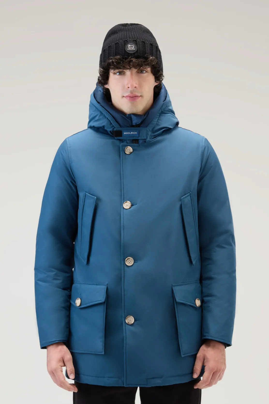 Parka>Woolrich Arctic Parka In Ramar Cloth Blue Lobster
