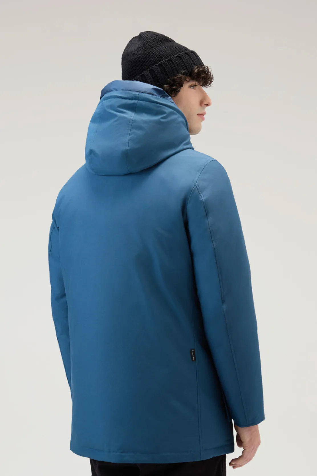 Parka>Woolrich Arctic Parka In Ramar Cloth Blue Lobster
