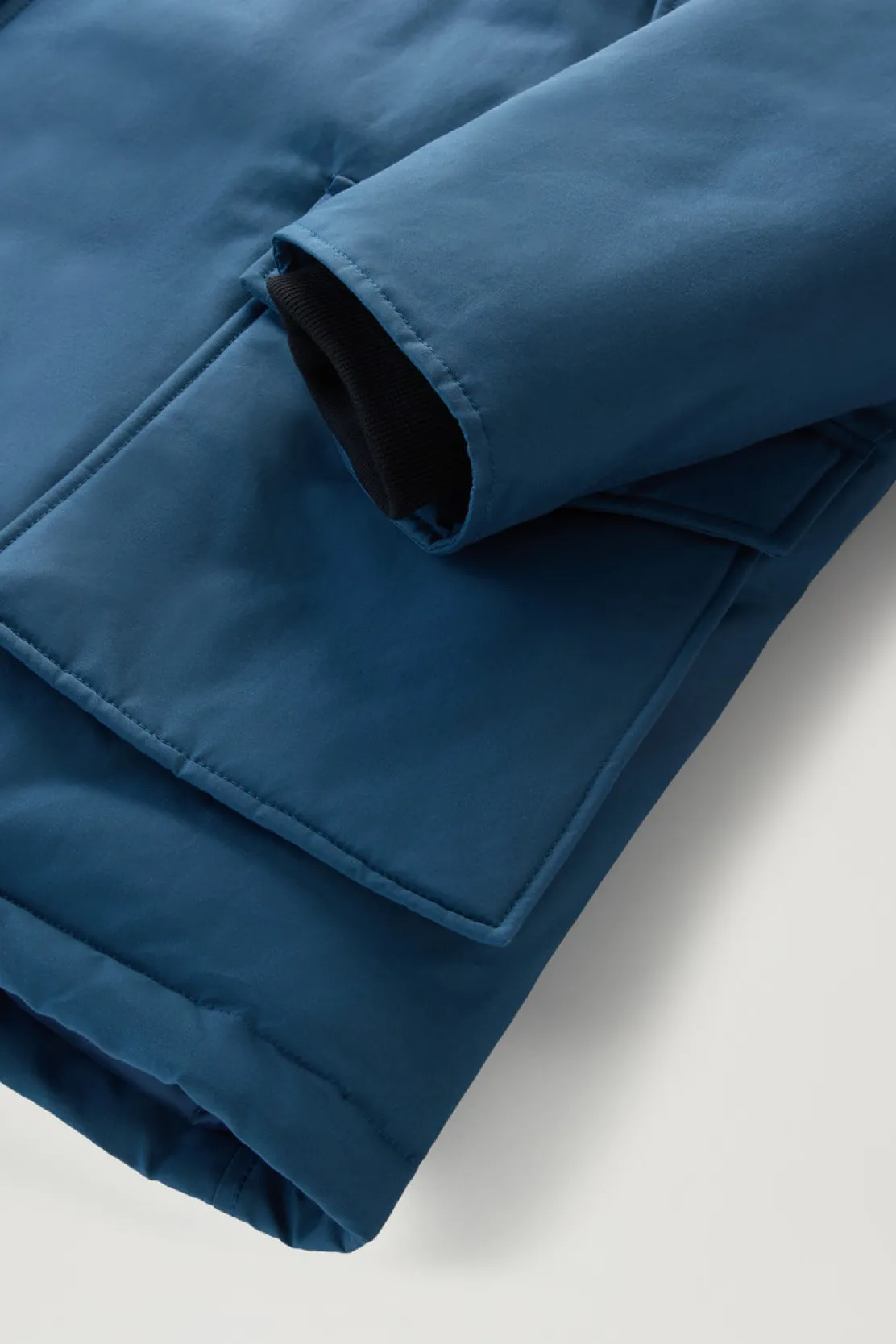 Parka>Woolrich Arctic Parka In Ramar Cloth Blue Lobster