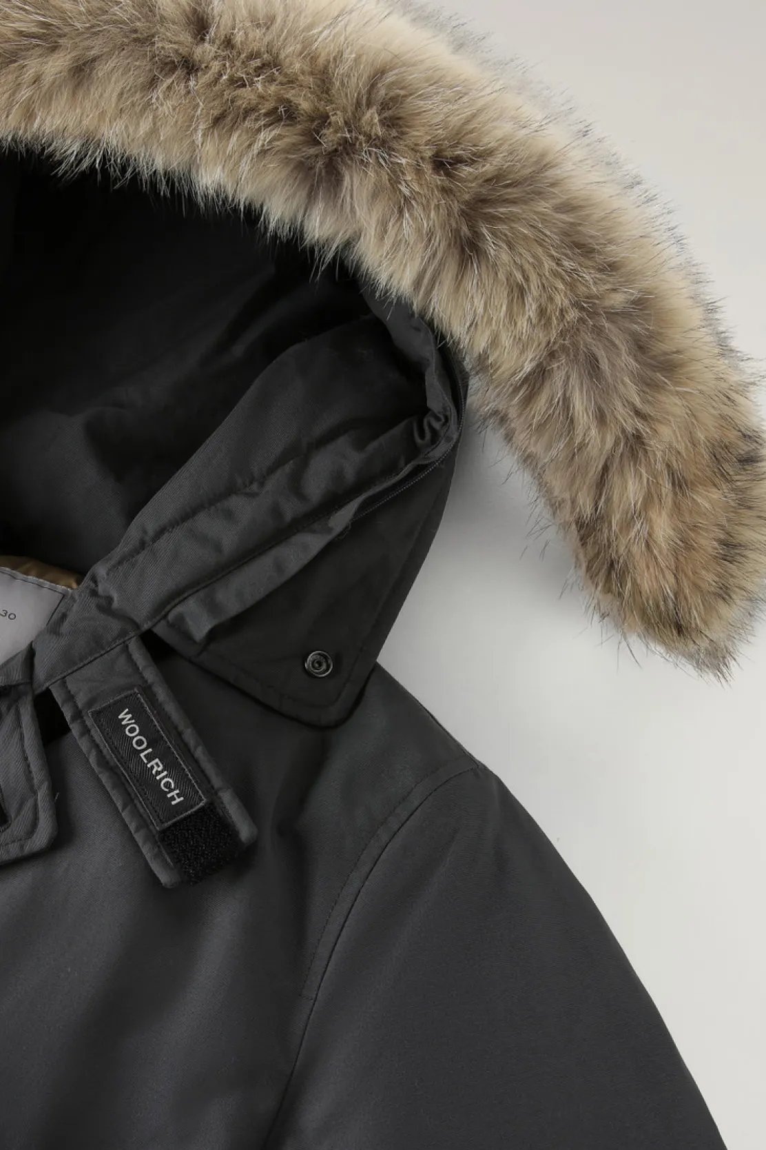 Parka>Woolrich Arctic Parka In Ramar Cloth Con Pelliccia Removibile Grey Shadow
