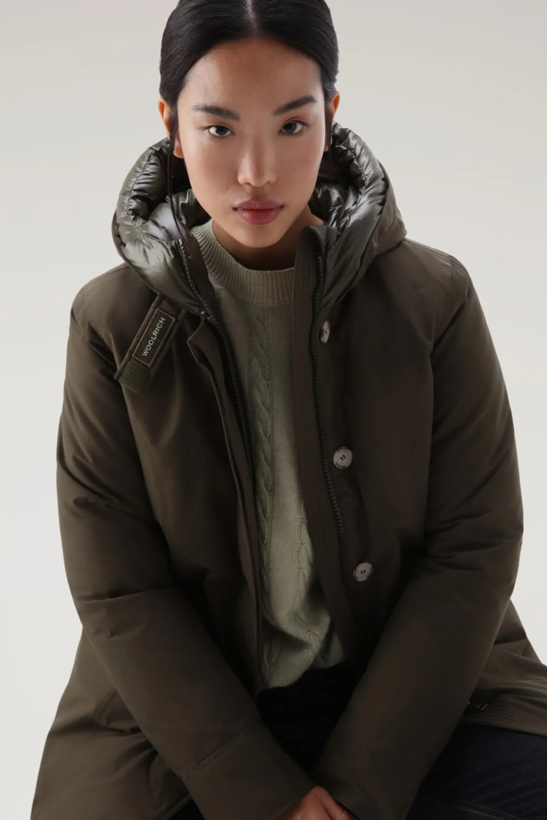 Parka>Woolrich Arctic Parka In Ramar Cloth Dark Green