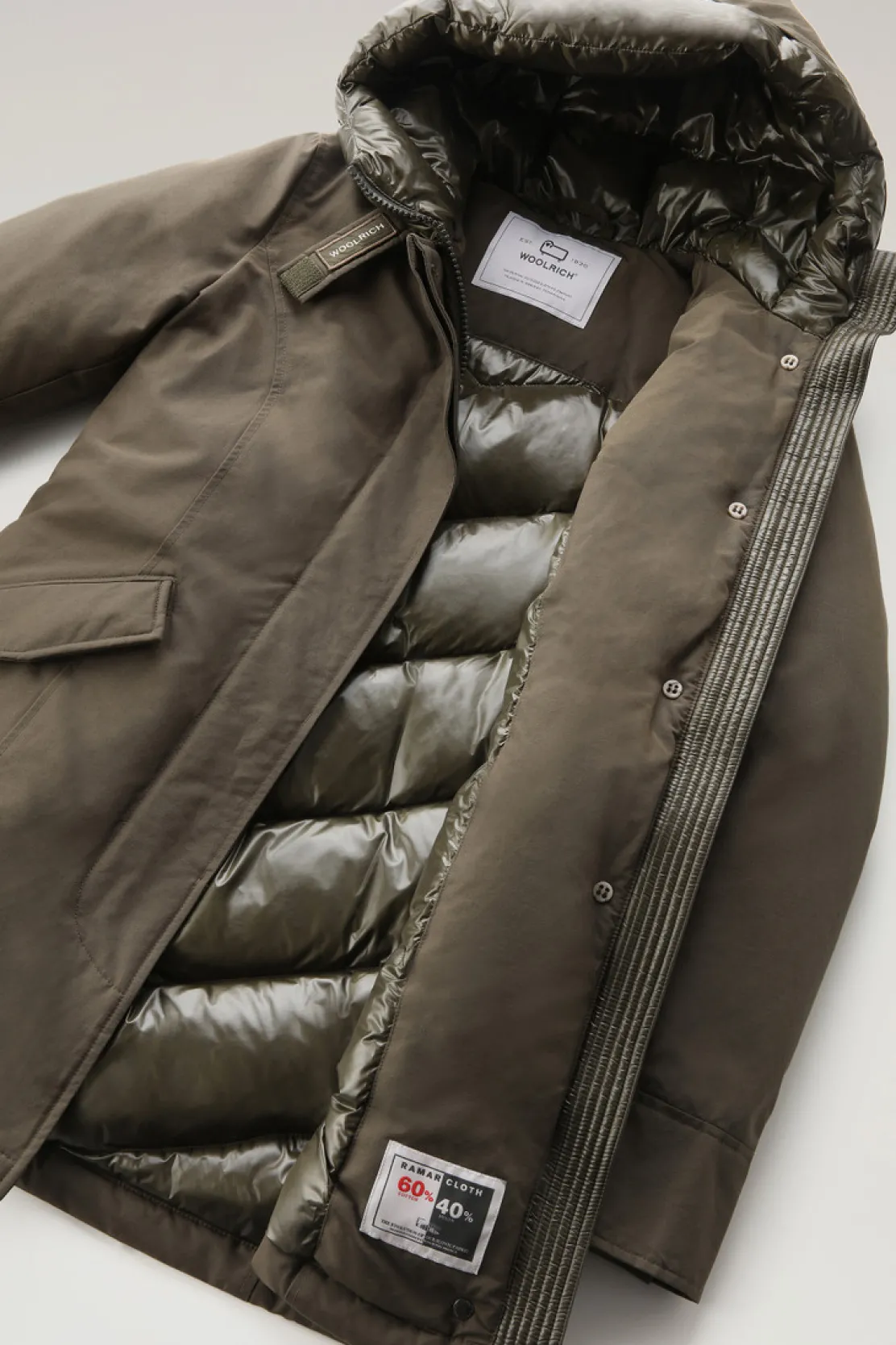 Parka>Woolrich Arctic Parka In Ramar Cloth Dark Green