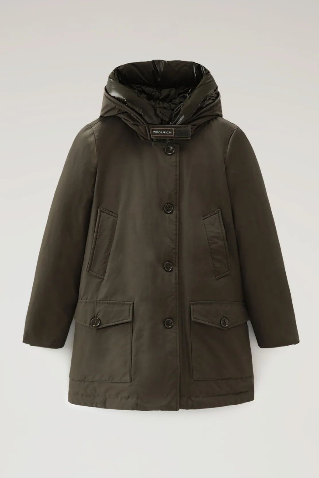 Parka>Woolrich Arctic Parka In Ramar Cloth Con Quattro Tasche Dark Green