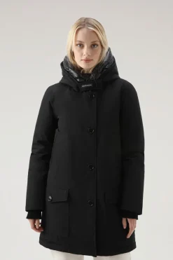 Parka>Woolrich Arctic Parka In Ramar Cloth Con Quattro Tasche Black