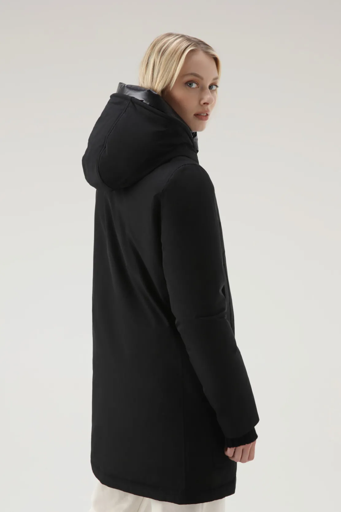 Parka>Woolrich Arctic Parka In Ramar Cloth Con Quattro Tasche Black