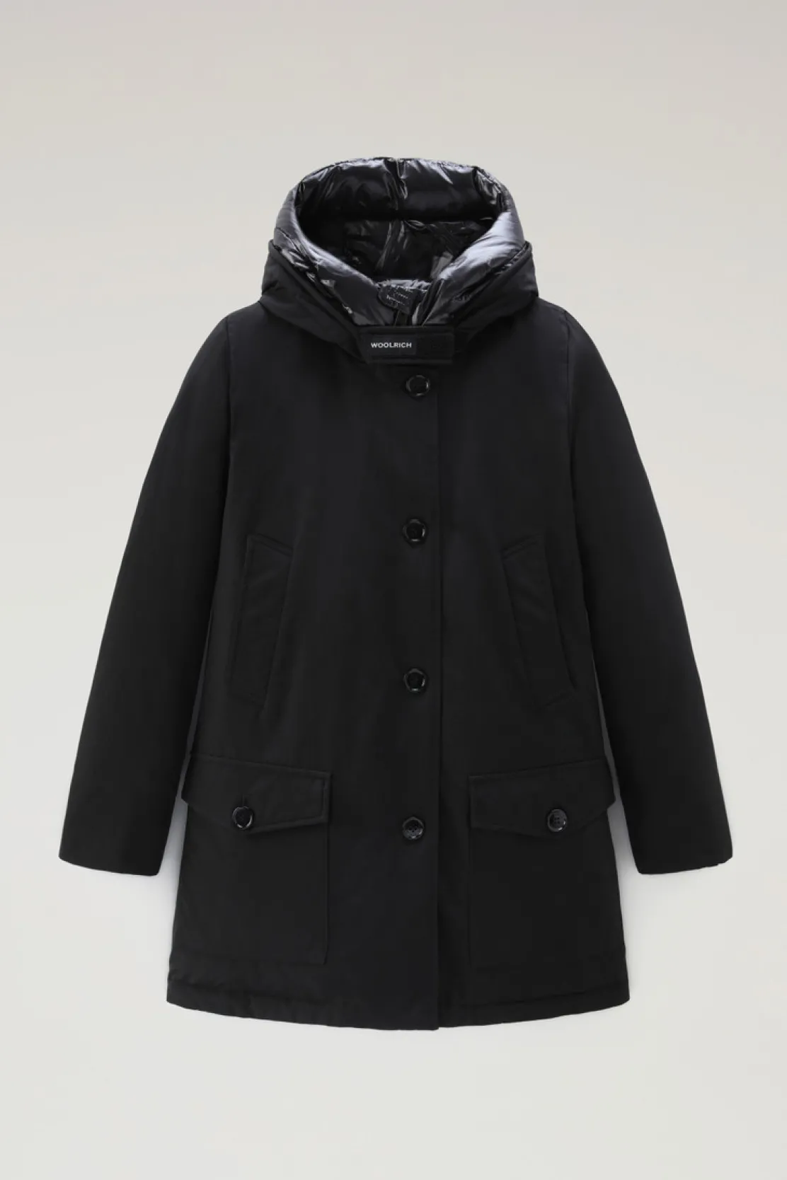 Parka>Woolrich Arctic Parka In Ramar Cloth Con Quattro Tasche Black