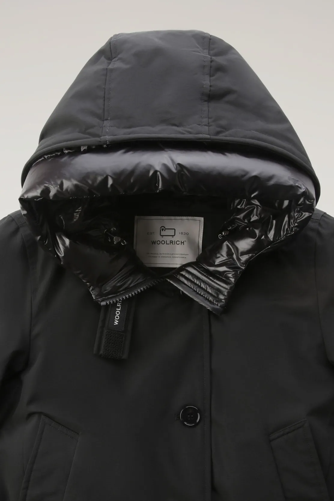 Parka>Woolrich Arctic Parka In Ramar Cloth Con Quattro Tasche Black