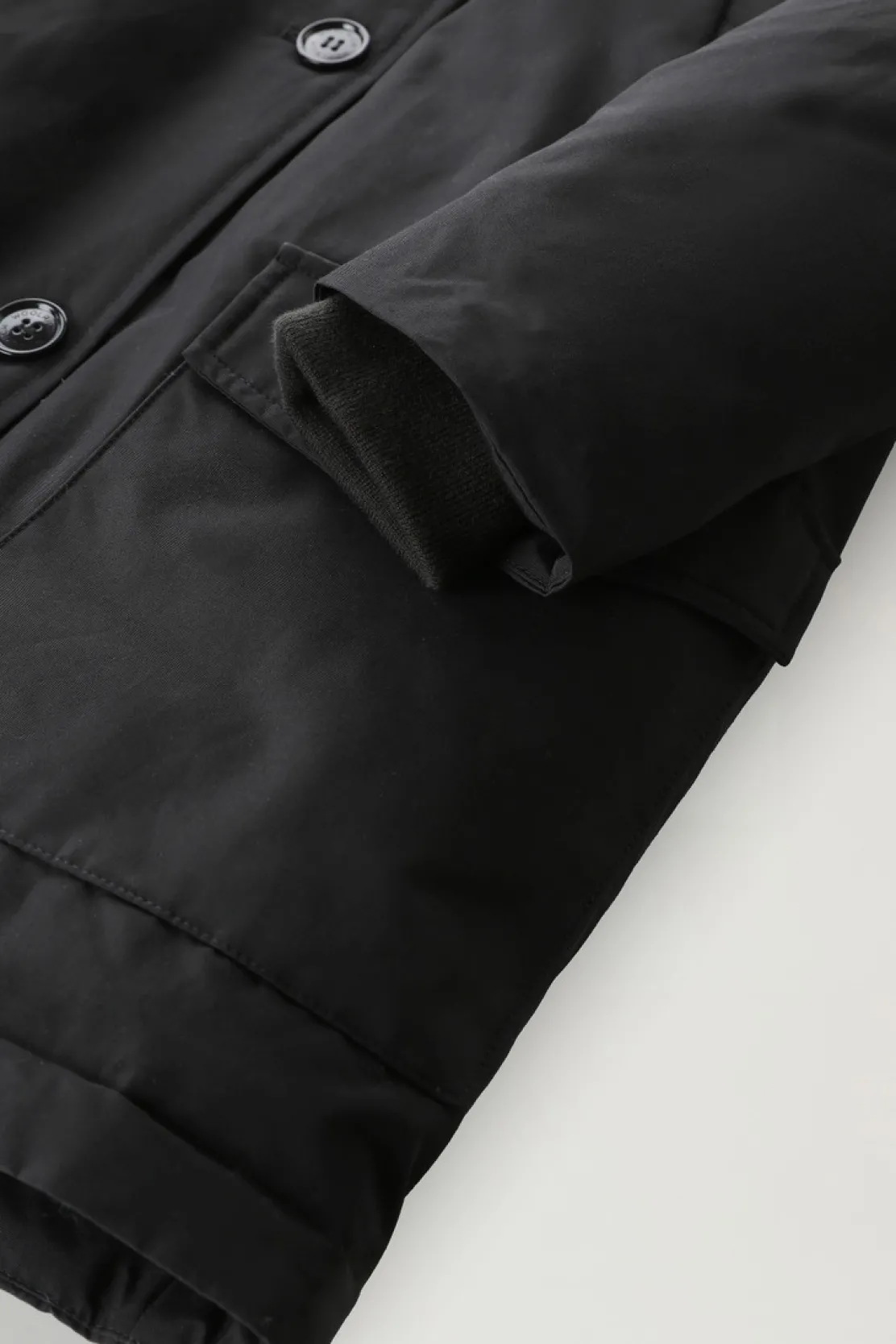 Parka>Woolrich Arctic Parka In Ramar Cloth Con Quattro Tasche Black