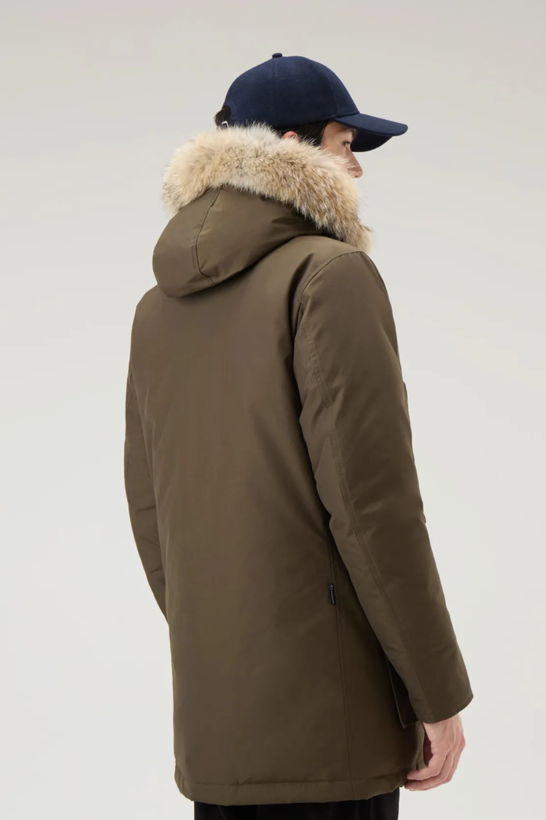 Parka>Woolrich Arctic Parka In Ramar Cloth Con Pelliccia Removibile Dark Green