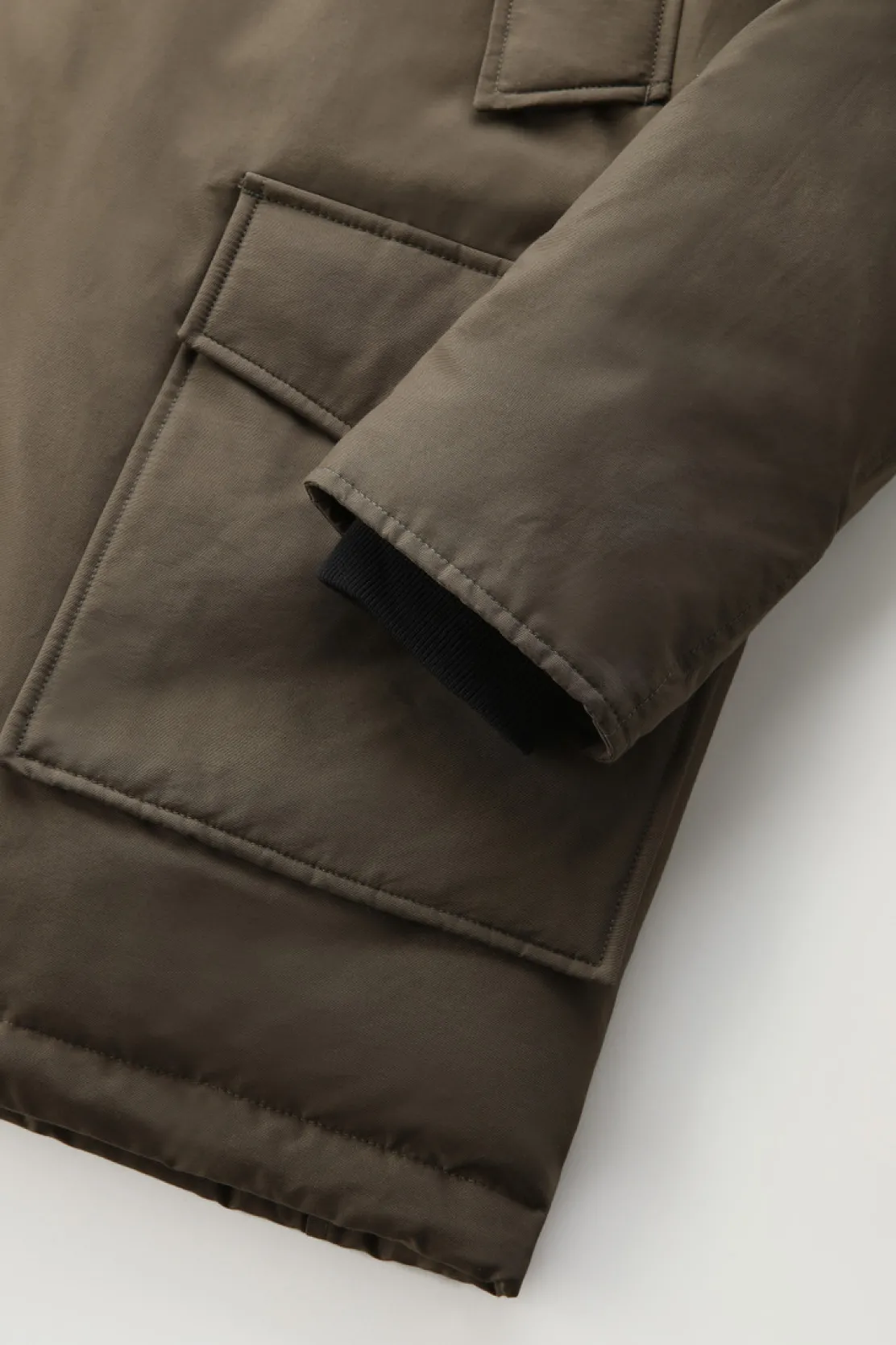 Parka>Woolrich Arctic Parka In Ramar Cloth Con Pelliccia Removibile Dark Green