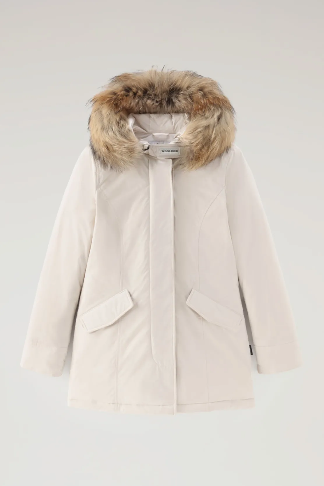 Parka>Woolrich Arctic Parka In Urban Touch Con Pelliccia Removibile Milky Cream