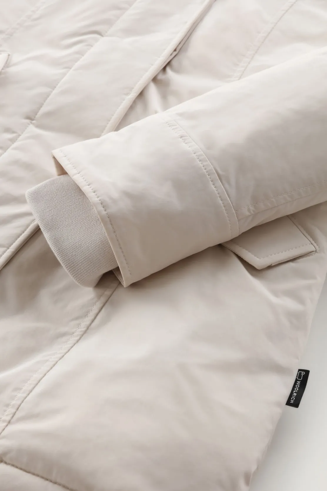 Parka>Woolrich Arctic Parka In Urban Touch Con Pelliccia Removibile Milky Cream
