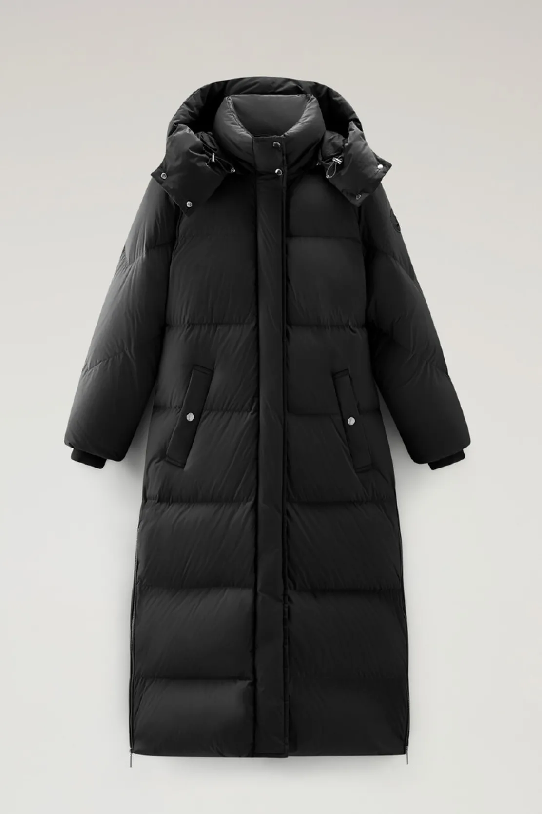 Piumini|Parka>Woolrich Aurora Parka Lungo in Nylon Elasticizzato Black