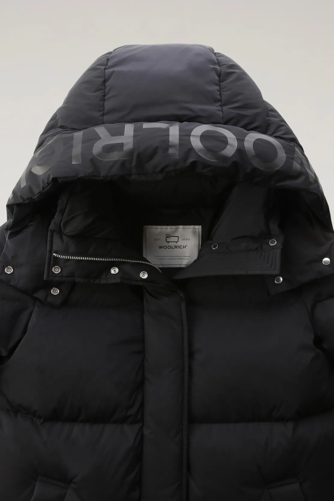 Piumini|Parka>Woolrich Aurora Parka Lungo in Nylon Elasticizzato Black