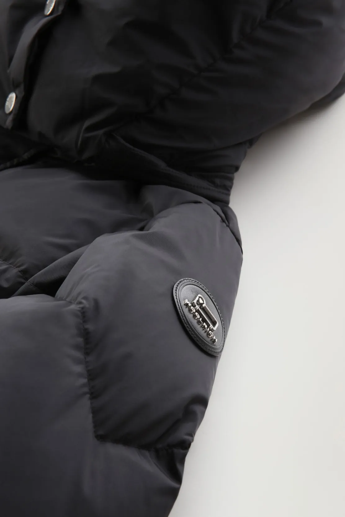 Piumini|Parka>Woolrich Aurora Parka Lungo in Nylon Elasticizzato Black