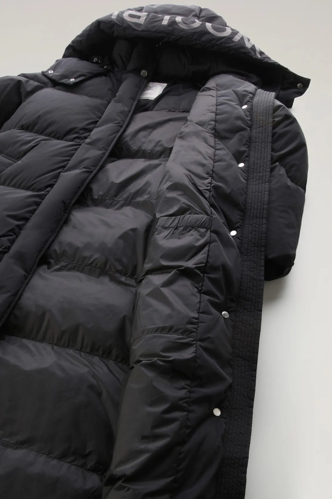 Piumini|Parka>Woolrich Aurora Parka Lungo in Nylon Elasticizzato Black