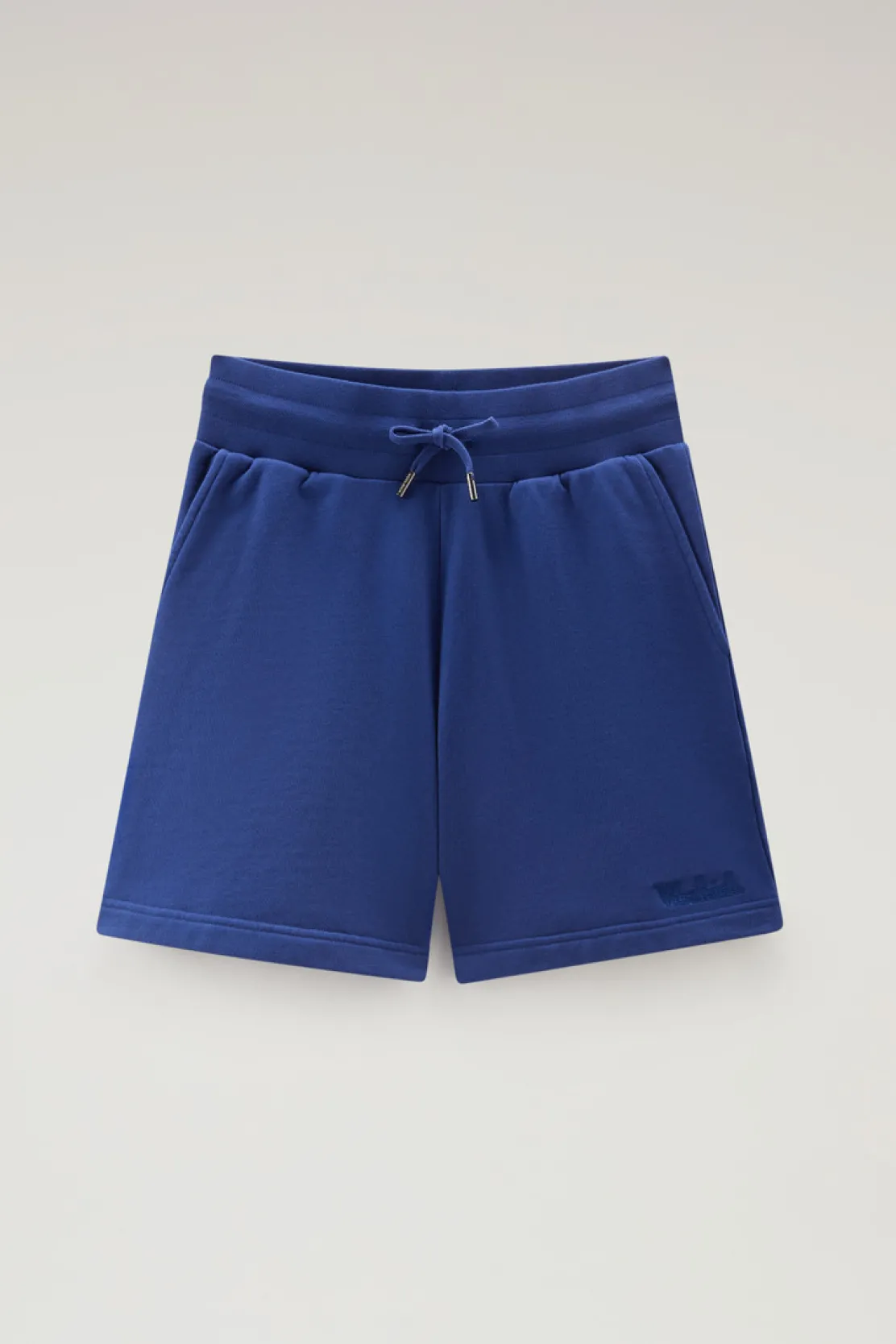 Pantaloni e pantaloncini>Woolrich Bermuda Sportivi In Puro Cotone Felpato Con Coulisse Twilight Blue