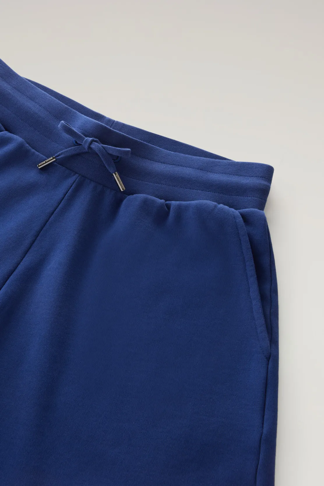 Pantaloni e pantaloncini>Woolrich Bermuda Sportivi In Puro Cotone Felpato Con Coulisse Twilight Blue