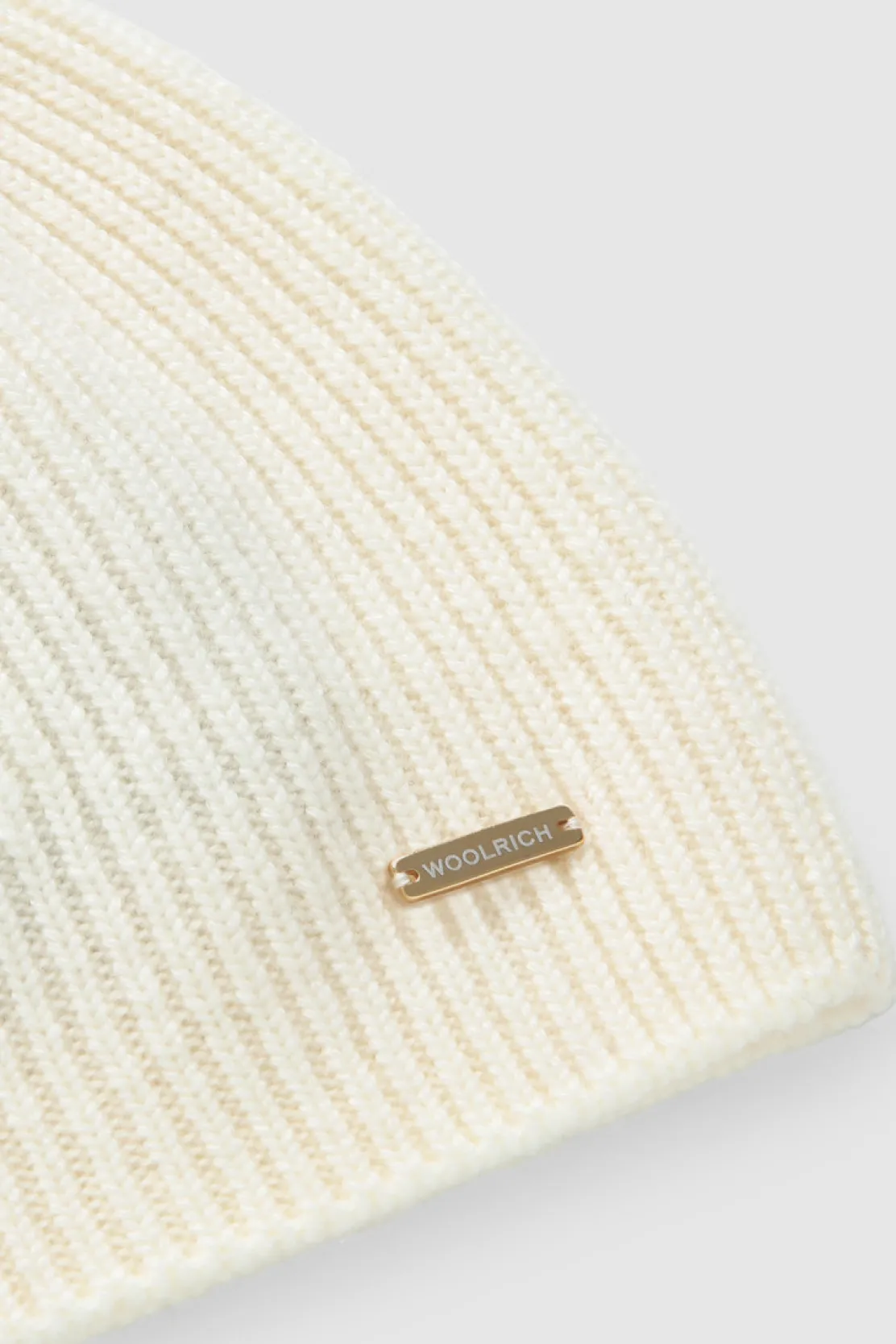 Cappelli>Woolrich Berretto In Puro Cashmere Ivory