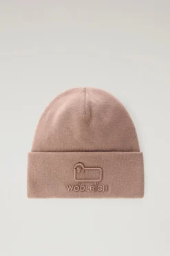 Cappelli e berretti|Cappelli>Woolrich Berretto Unisex In Cotone Misto Lana Brown Taupe