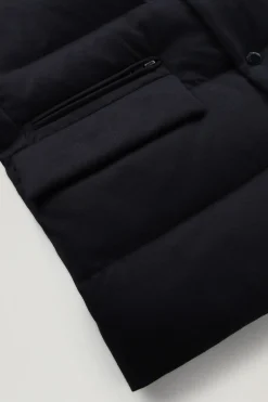 Impermeabili|Giacche>Woolrich Blazer Luxe In Lana Vitale Barberis Canonico Melton Blue