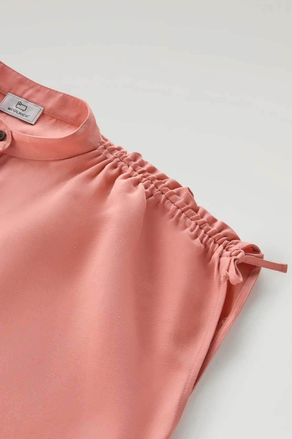 Camicie e giacche a camicia>Woolrich Blusa In Misto Lino Coral Sand