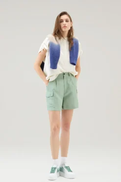 Camicie e giacche a camicia>Woolrich Blusa In Misto Lino Plaster White