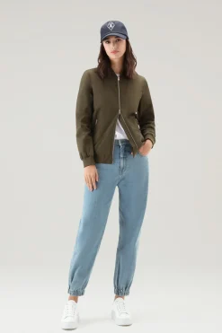 Bomber>Woolrich Bomber Charlotte In Urban Touch Dark Green