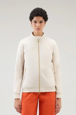 Bomber>Woolrich Bomber Charlotte In Urban Touch Light Oak