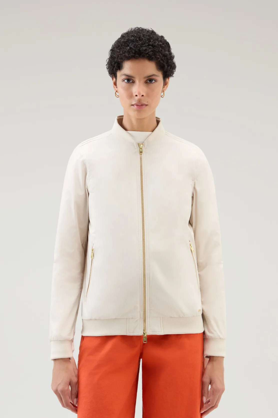 Bomber>Woolrich Bomber Charlotte In Urban Touch Light Oak