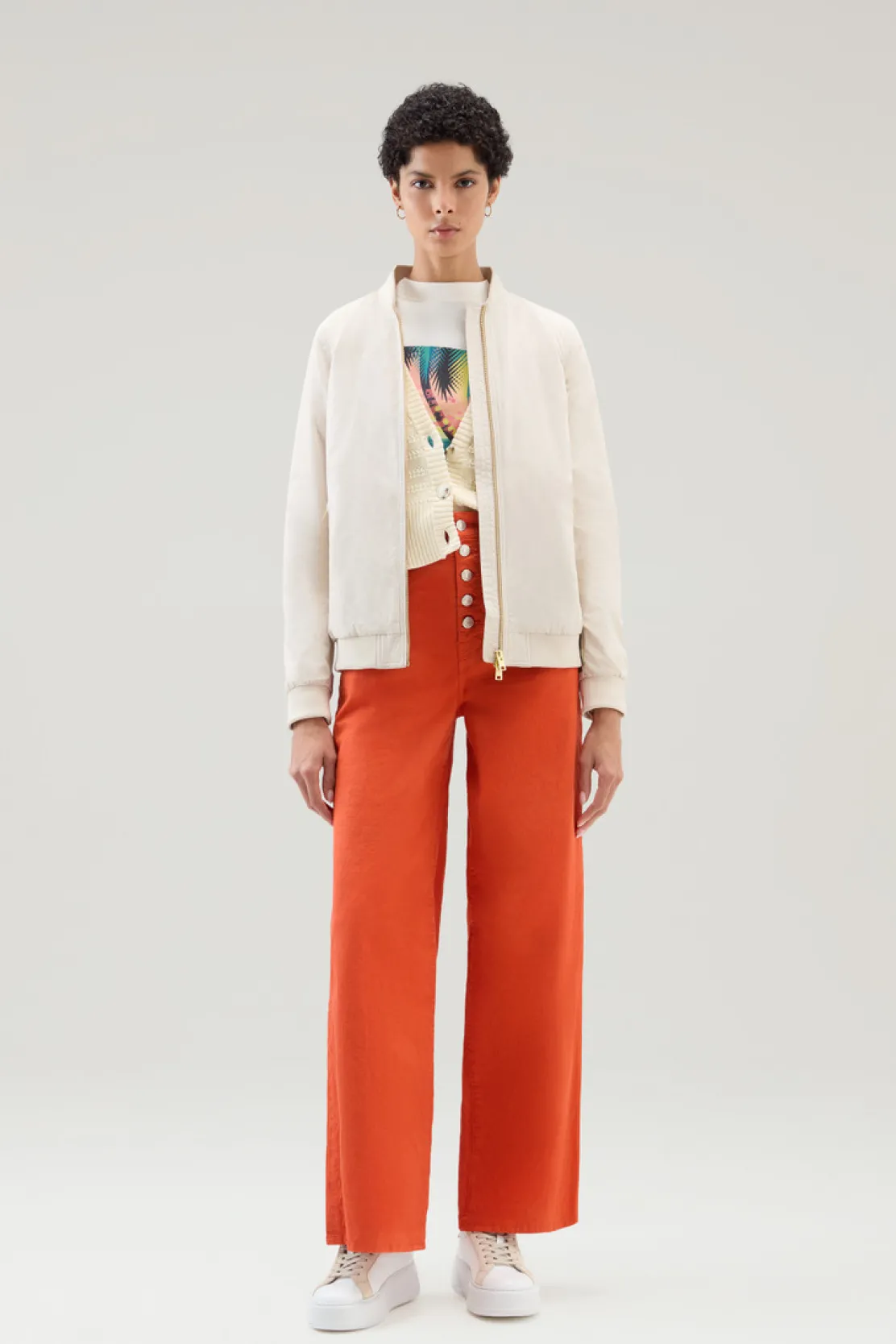 Bomber>Woolrich Bomber Charlotte In Urban Touch Light Oak