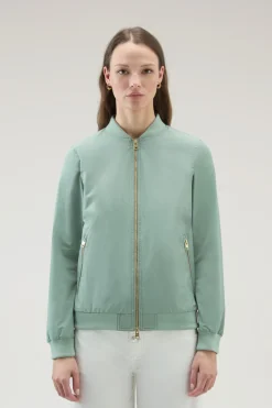 Bomber>Woolrich Bomber Charlotte In Urban Touch Sage